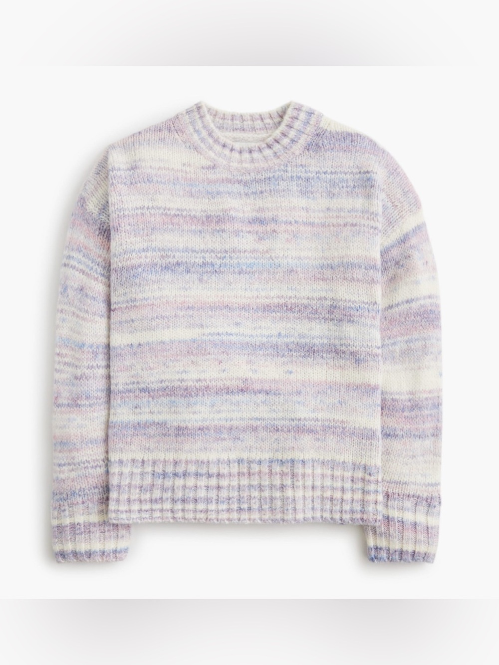 J. Crew Factory Space-dyed mockneck boyfriend sweater
